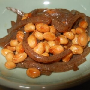 ❤大豆と突きこんにゃくの甘辛煮❤